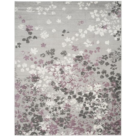 Safavieh Adirondack Power Loomed Medium Rectangle Area Rug Light Grey & Purple - 6 x 9 ft. ADR115M-6